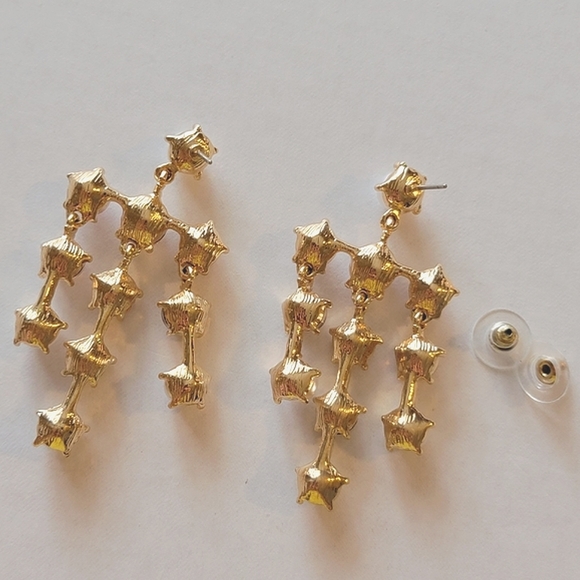 Chandelier Pearl Opalite Iridescent Drop Earrings - Picture 9 of 9